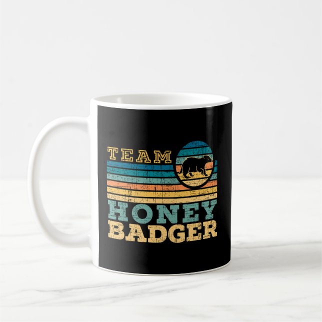 Team Honey Badger Fearless Animal Ratel mutig Kaffeetasse (Links)
