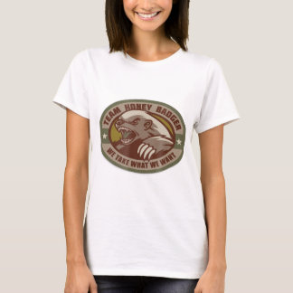 Team Honey Badger Military Morale Patch Veteran T-Shirt