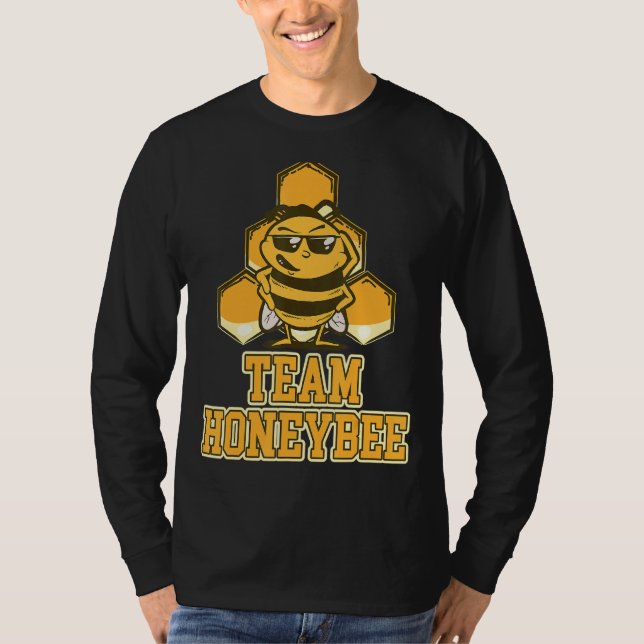 Team Honeybee Insect Flying Large Group Bee T-Shirt (Vorderseite)