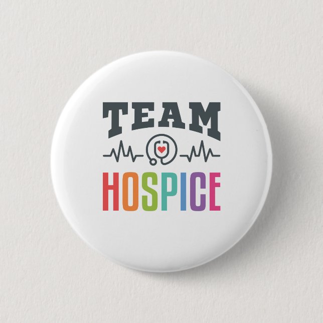 Team Hospice Krankenpfleger Ärztin Button (Vorderseite)