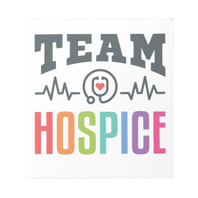 Team Hospice Krankenpfleger Ärztin Notizblock (Vorderseite)