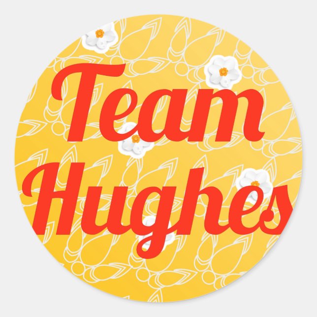 Team Hughes Runder Aufkleber (Vorderseite)