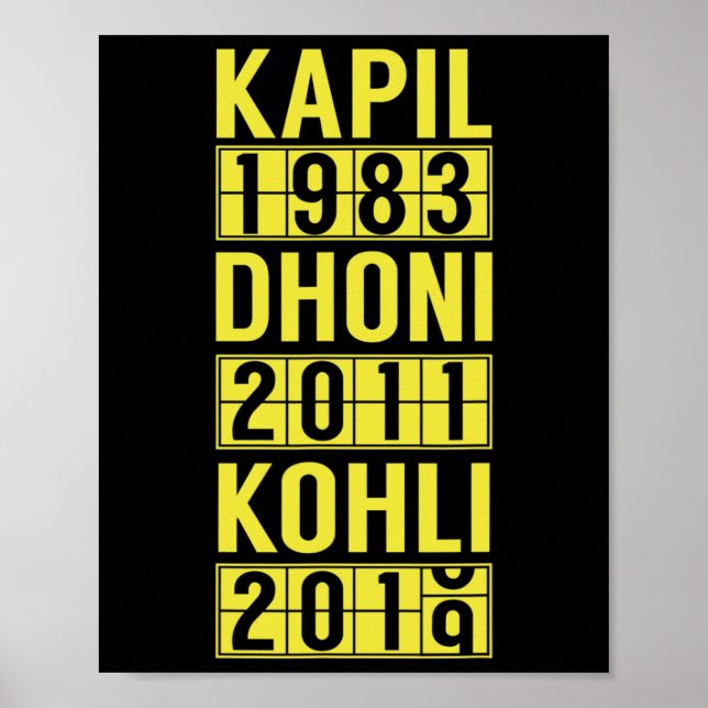 Team India Cricket Fan Jersey  Poster (Vorne)