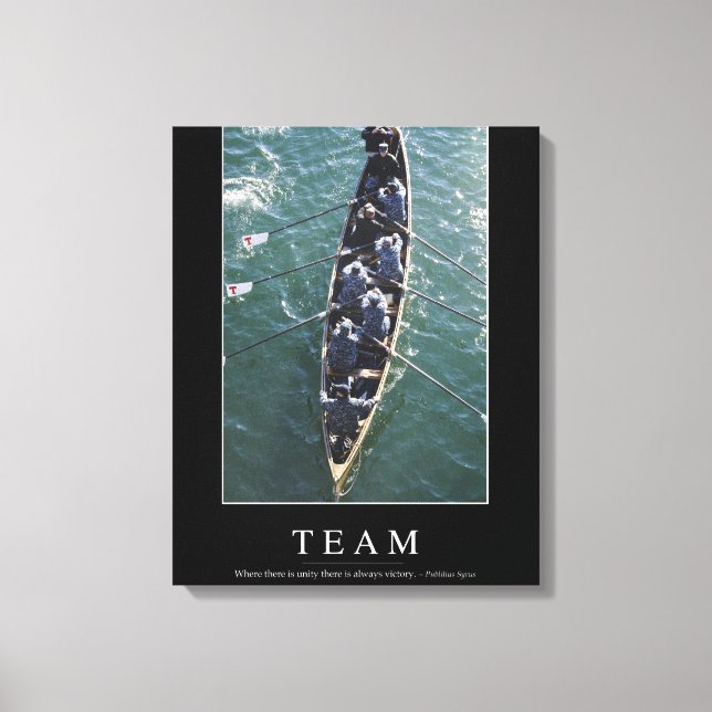 Team: Inspiration Zitat 1 Leinwanddruck (Vorderseite)