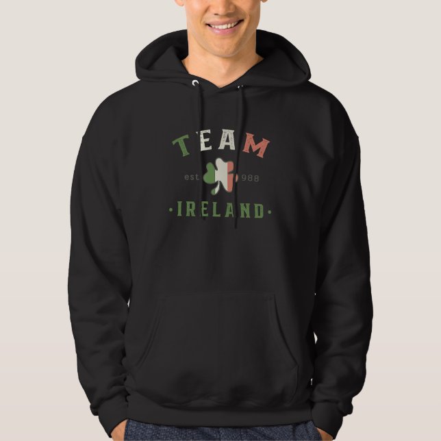 Team Ireland Gaelic St Patricks Day Irish Leprecha Hoodie (Vorderseite)