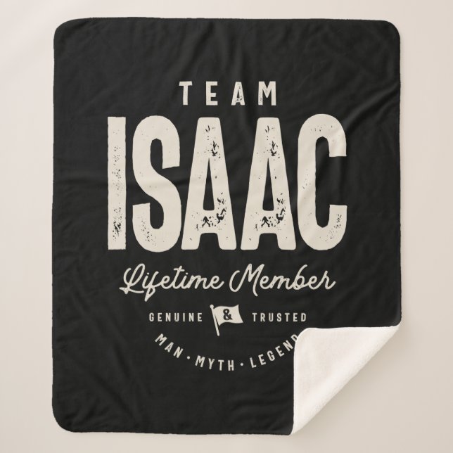 Team Isaac Lifetime Personalisiert Name Sherpadecke (Vorderseite)