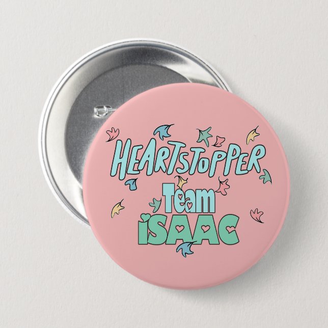 Team Isaac Pink Button (Vorne & Hinten)