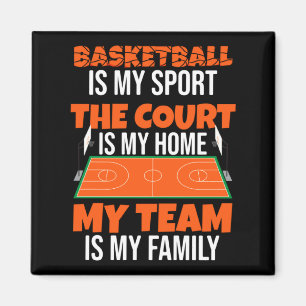 Team ist Familie stolzes Basketballspieler T-Shirt Magnet