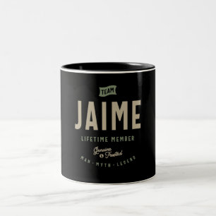 Team Jaime Lifetime Personalisiert Name Zweifarbige Tasse