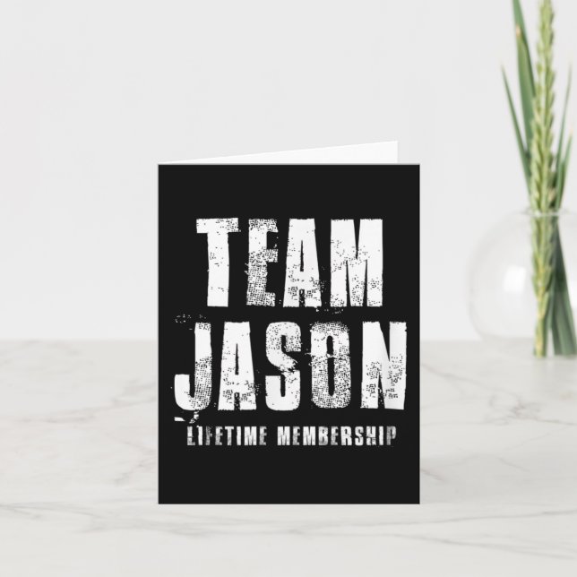 Team Jason Motivational Insrational Proud Family  Karte (Vorderseite)