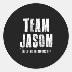 Team Jason Motivations-Inspirierend Stolz Familie Runder Aufkleber