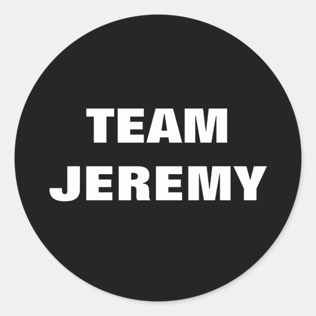 Team Jeremy Stickers (Vorderseite)