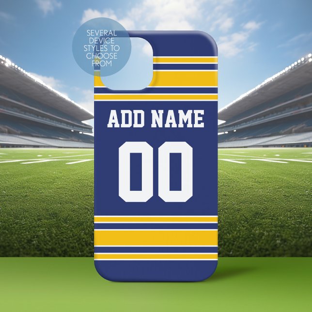 Team Jersey mit Individuelle Name und Nummer Case-Mate iPhone Hülle (Personalized Phone Case with a Football Jersey Stripe Design)