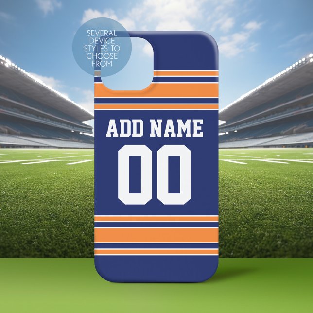 Team Jersey mit Individuelle Name und Nummer Case-Mate iPhone Hülle (Personalized Phone Case with a Football Jersey Stripe Design)