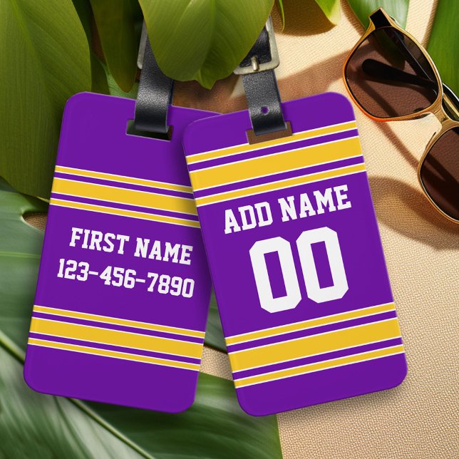 Team Jersey mit Individuelle Name und Nummer Gepäckanhänger (Custom Luggage Tag)
