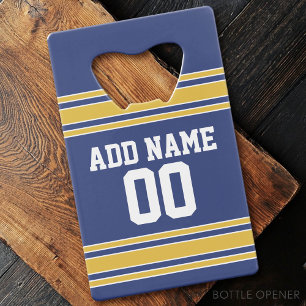 Team Jersey mit Individuelle Name und Nummer Kreditkartenflaschenöffner