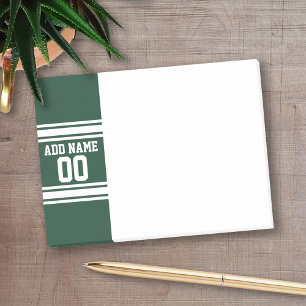 Team Jersey mit Individuelle Name und Nummer Post-it Klebezettel