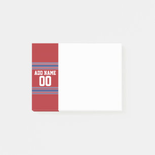Team Jersey mit Individuelle Name und Nummer Post-it Klebezettel