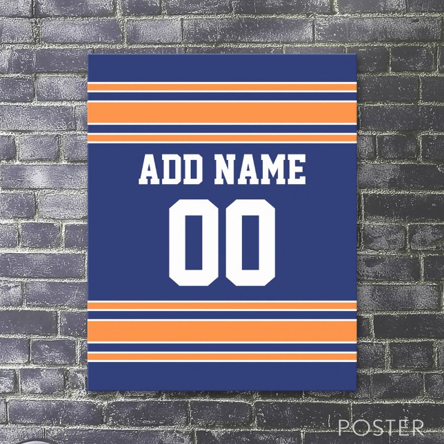 Team Jersey mit Individuelle Name und Nummer Poster (Sport Jersey Poster)
