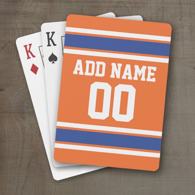 Team Jersey mit Individuelle Name und Nummer Spielkarten (Personalized Playing Cards - Sports Jersey Design)