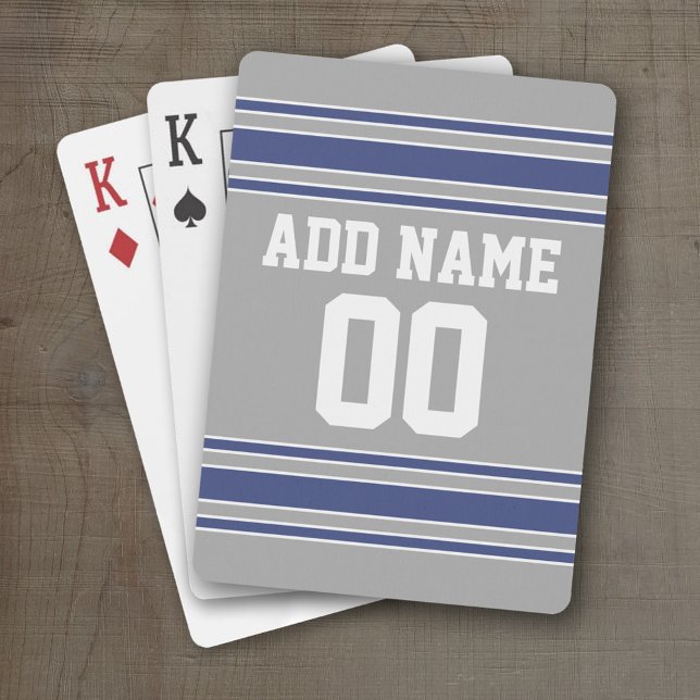 Team Jersey mit Individuelle Name und Nummer Spielkarten (Personalized Playing Cards - Sports Jersey Design)