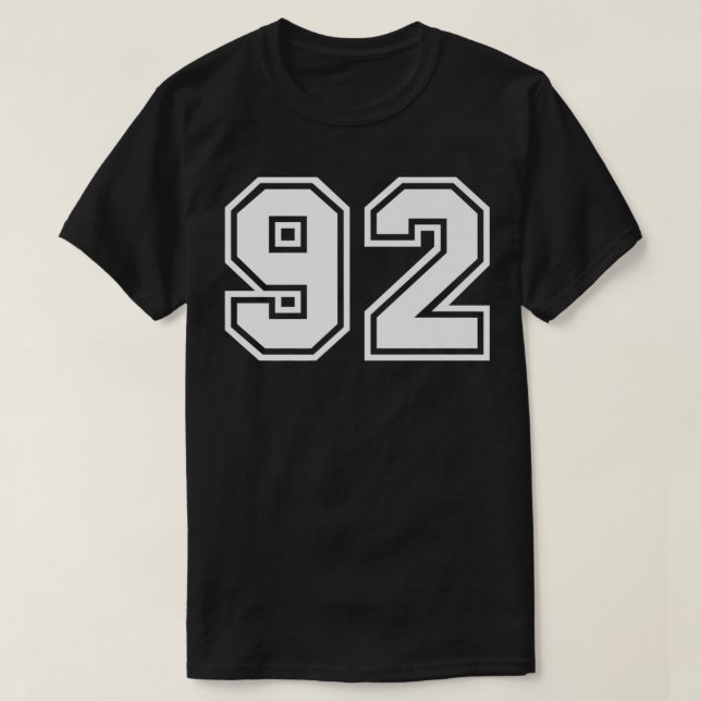 Team Jersey Nummer #92 Sportgeschenk Premium T-Shirt (Design vorne)