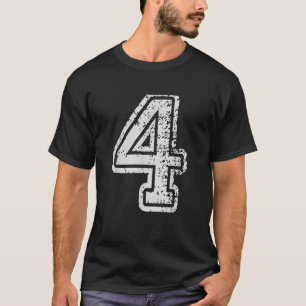 Team Jersey Unions Nummer 4 Vier-Schulsport B T-Shirt