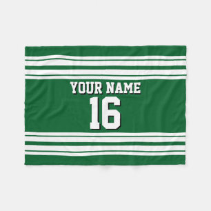 Team-Jerseys Forest Greens weißer Fleecedecke