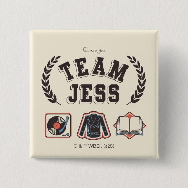 Team Jess Gilmore Girls Design Button (Vorderseite)