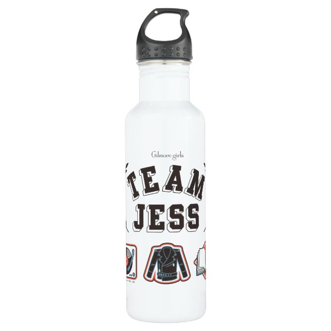 Team Jess Gilmore Girls Design Edelstahlflasche (Vorderseite)