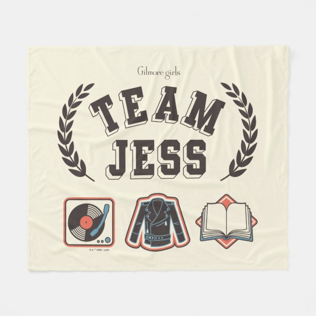 Team Jess Gilmore Girls Design Fleecedecke (Vorderseite (Horizontal))