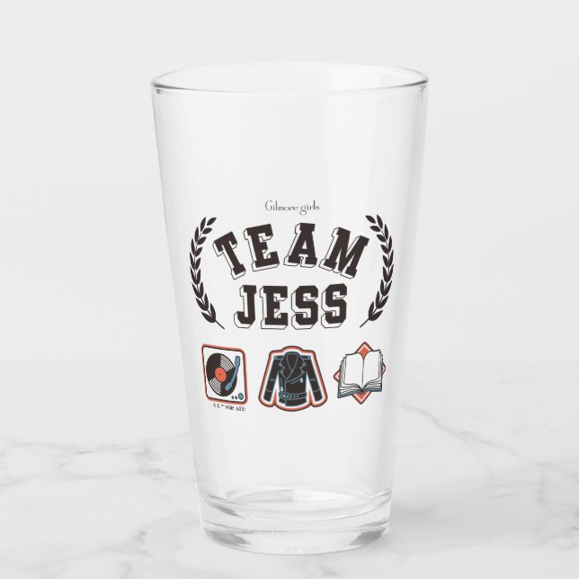 Team Jess Gilmore Girls Design Glas (Vorderseite)