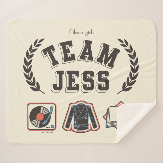 Team Jess Gilmore Girls Design Sherpadecke (Vorderseite (Horizontal))
