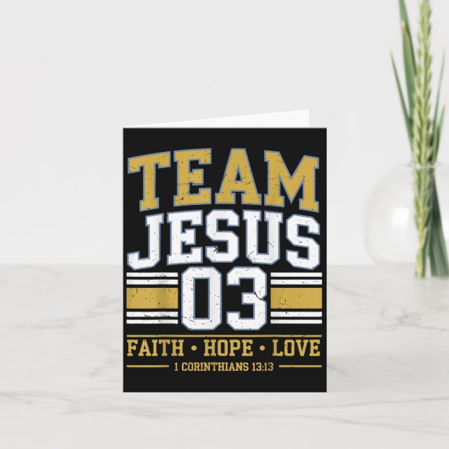 Team Jesus 03 Christian Faith Men Teen Girl Toddle Karte (Vorderseite)