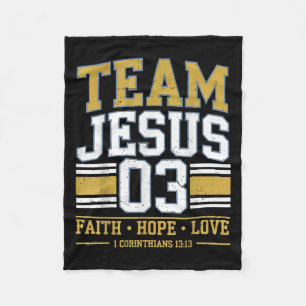 Team Jesus 03 Christlicher Glaube Männer Teenager  Fleecedecke