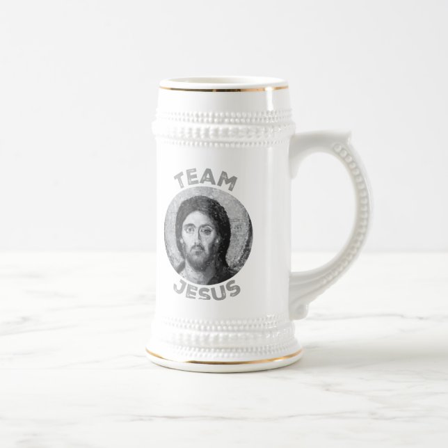 Team Jesus: Christ Pantokator Icon Bierglas (Rechts)