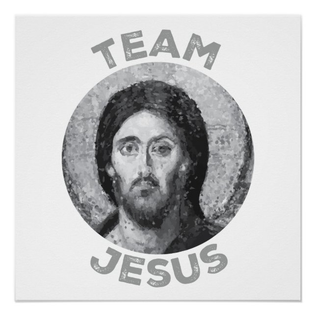 Team Jesus: Christ Pantokator Icon Poster (Vorderseite)
