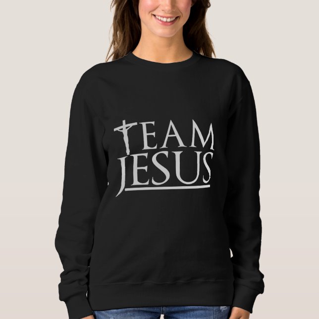 Team Jesus Christentum Jesus Christus Christus Bib Sweatshirt (Vorderseite)
