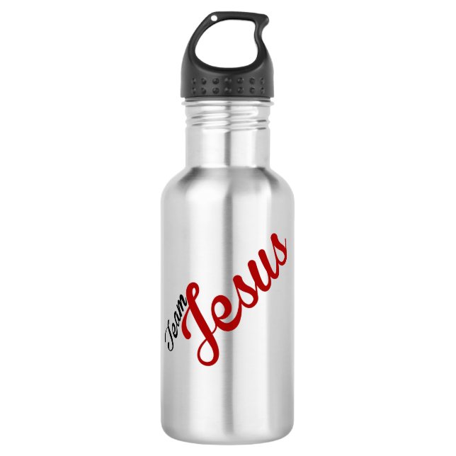 Team-Jesus-Flaschenwasser Trinkflasche (Vorderseite)