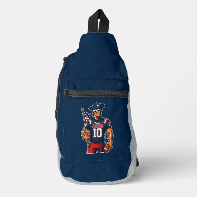 Team JESUS Football 10 - Christian Crossbody Bag (Vorderseite)