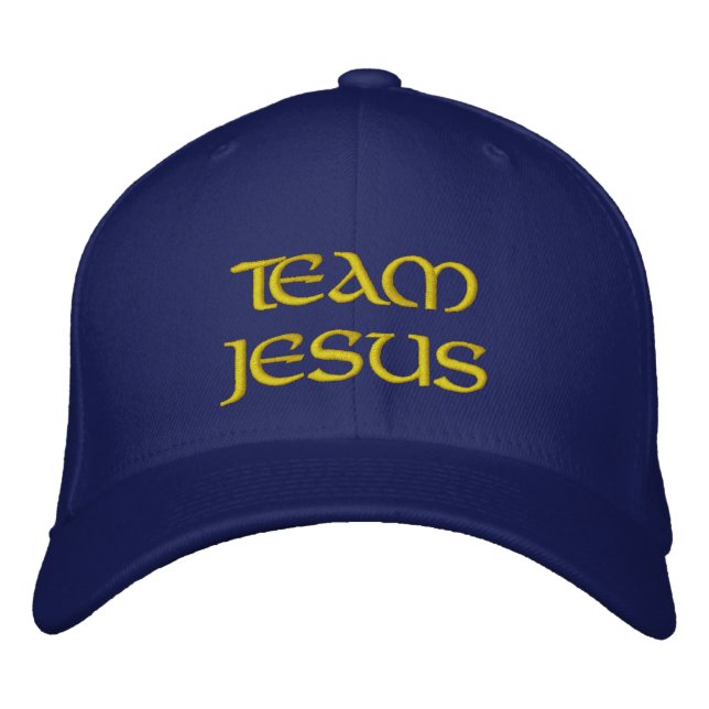 Team Jesus Hat Bestickte Baseballkappe (Vorderseite)