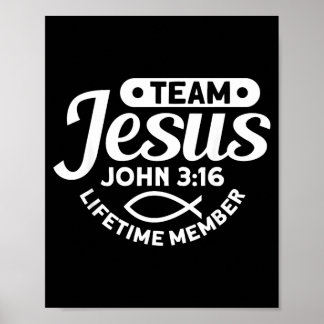 Team Jesus Lebenslanges Mitglied John 3_16 - Lusti Poster