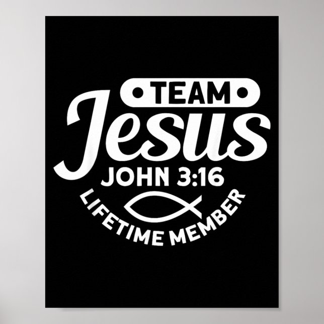 Team Jesus Lebenslanges Mitglied John 3_16 - Lusti Poster (Vorne)