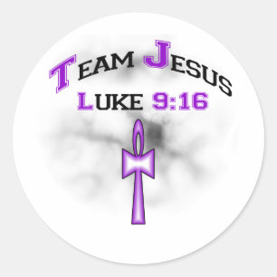 Team Jesus Luke 916 Runder Aufkleber