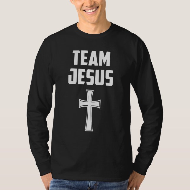Team Jesus Men Women Kids Christian Cross T-Shirt (Vorderseite)