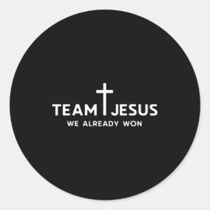 Team Jesus passende christliche Gruppe Paar Freund Runder Aufkleber