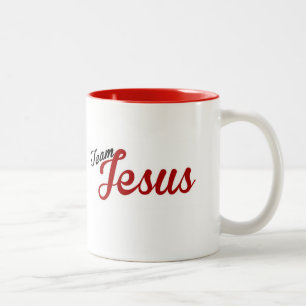 Team-Jesus-Tasse Zweifarbige Tasse
