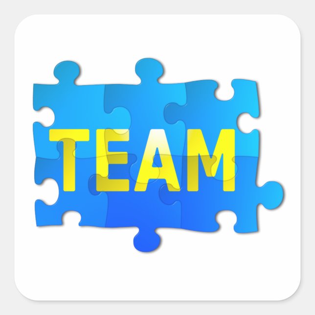 Team Jigsaw Puzzle Square Sticker (Vorderseite)