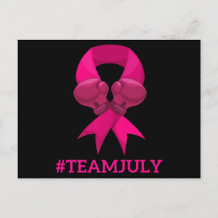 TEAM JULI Brustkrebs - Premium-T - Shirt Postkarte