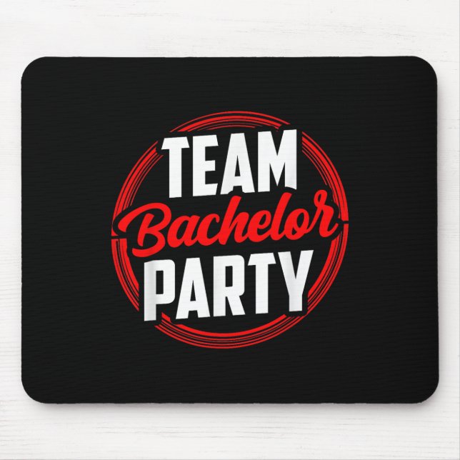 Team Junggesellenparty Braut Bräutigam  Mousepad (Vorne)